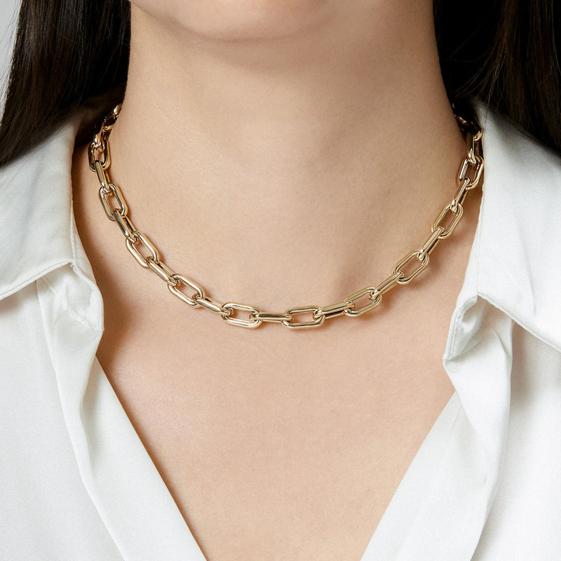 14KT Yellow Gold 16" Chain Link Luxe Lillian Necklace
