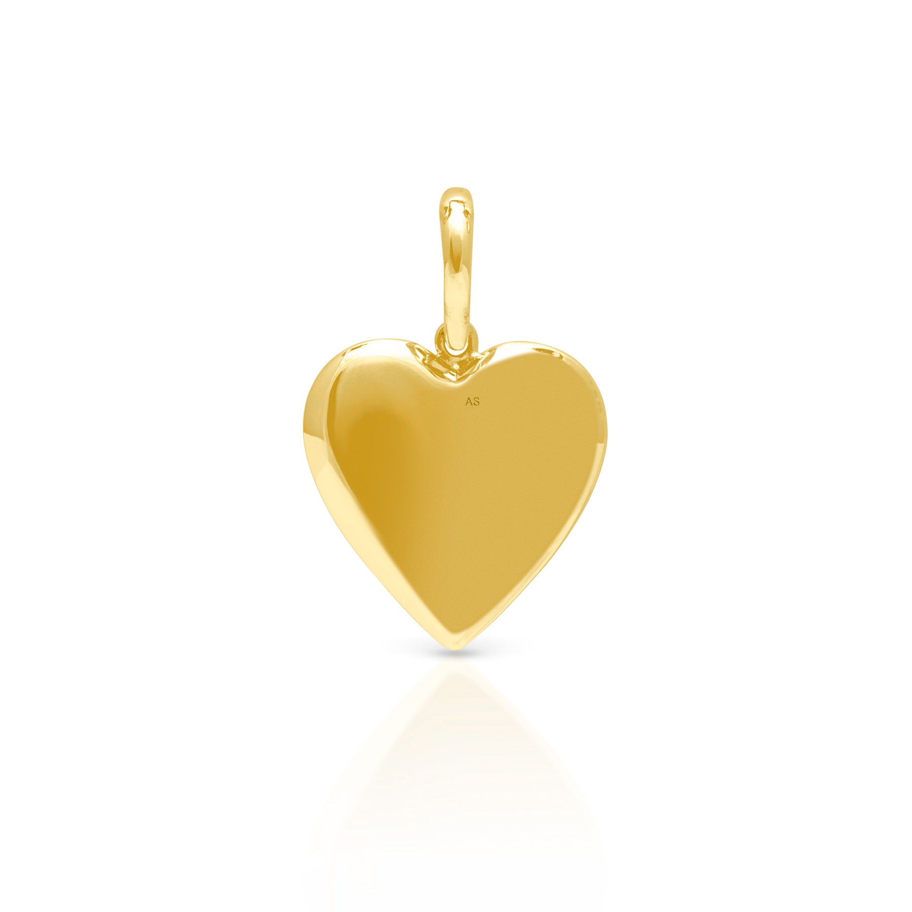 14KT Yellow Gold Pink Tourmaline Diamond Valentina Heart Charm Pendant with Diamond Clip on Bail
