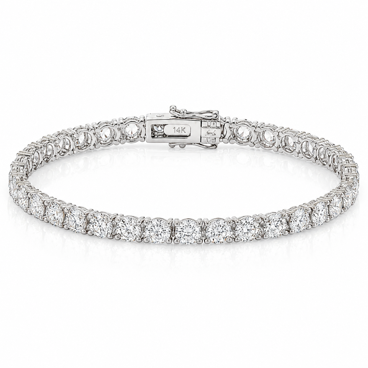 9.84ct Lab Grown Diamond Tennis Bracelet Set in 14KT White Gold