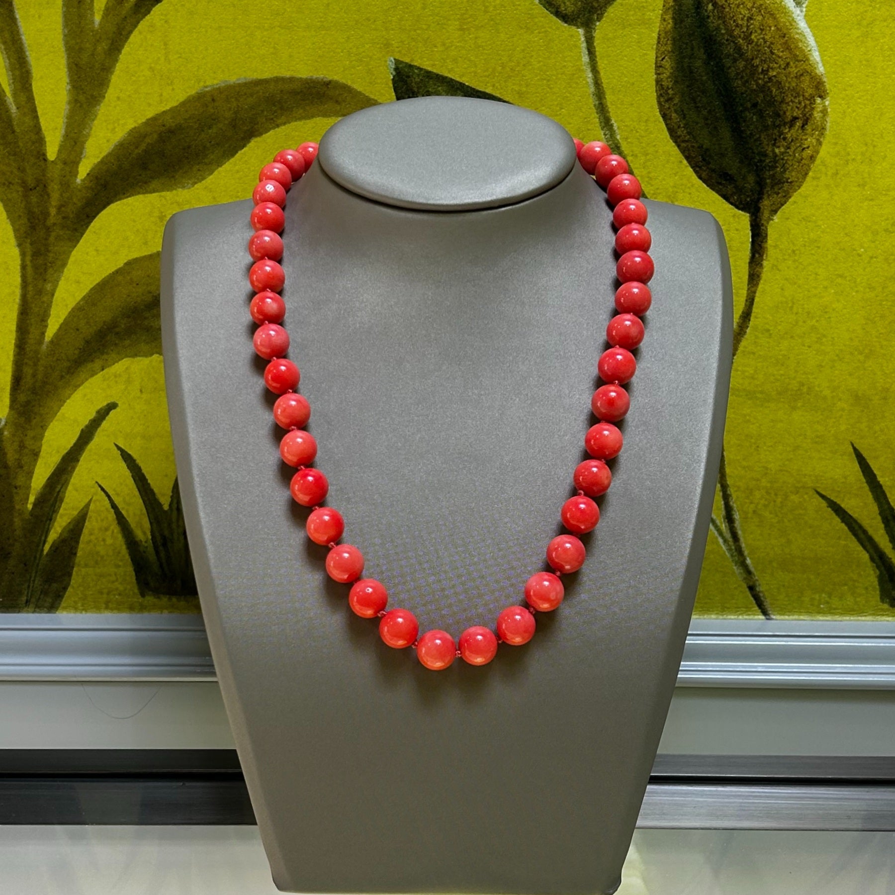 24" Bamboo Coral Necklace