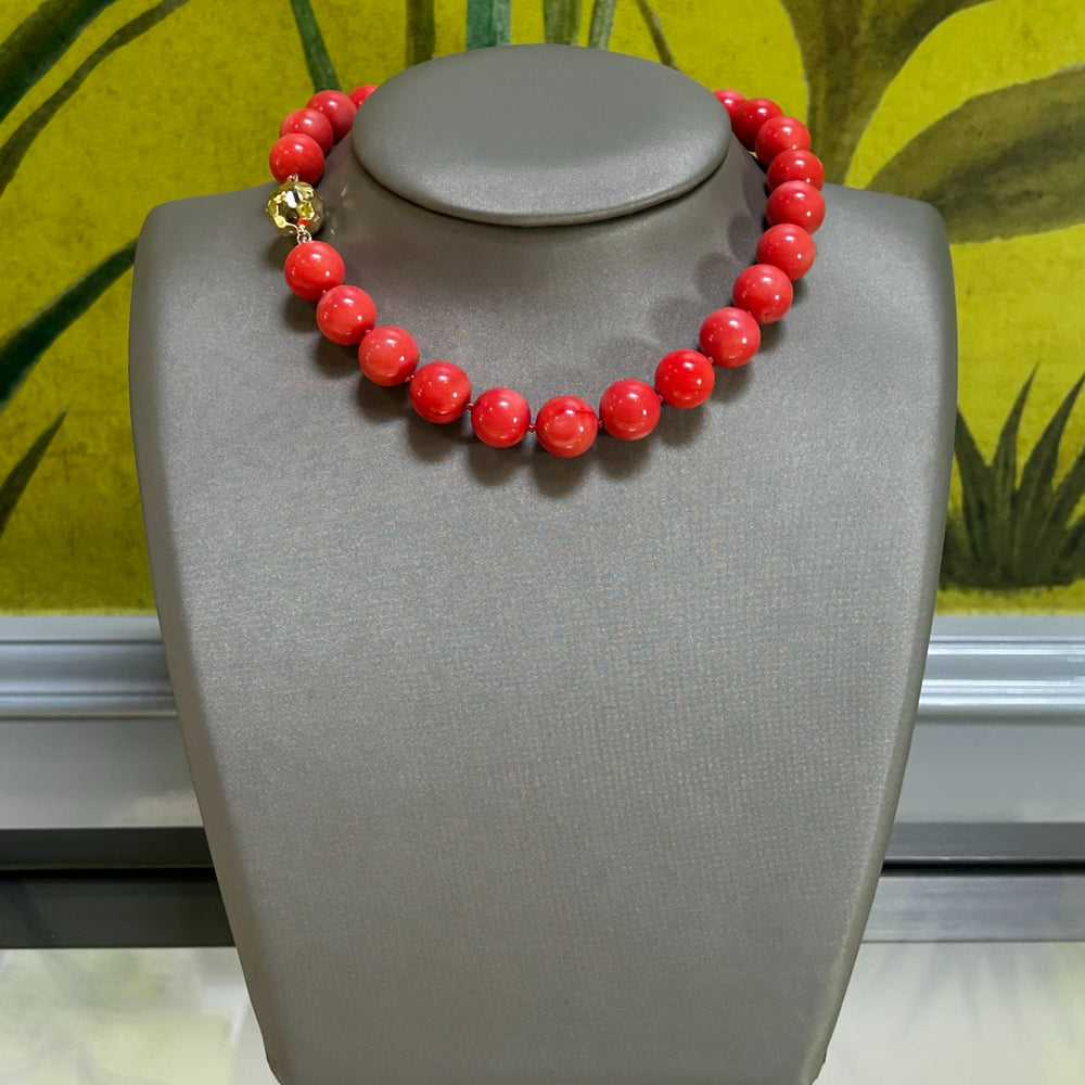 15.5 inch 13mm Bamboo Coral Necklace