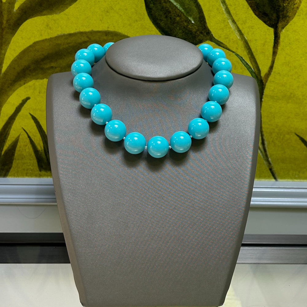 17 Inch 18mm Persian Blue Necklace