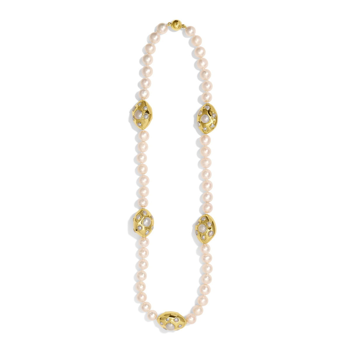 White Pearl Stephanie Necklace