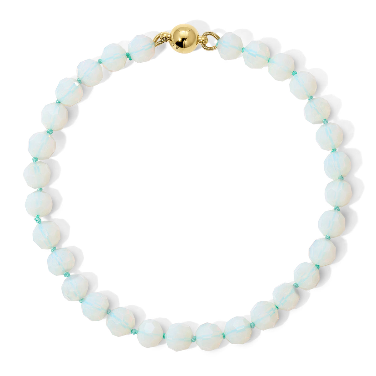 12mm Faceted Opalite Necklace