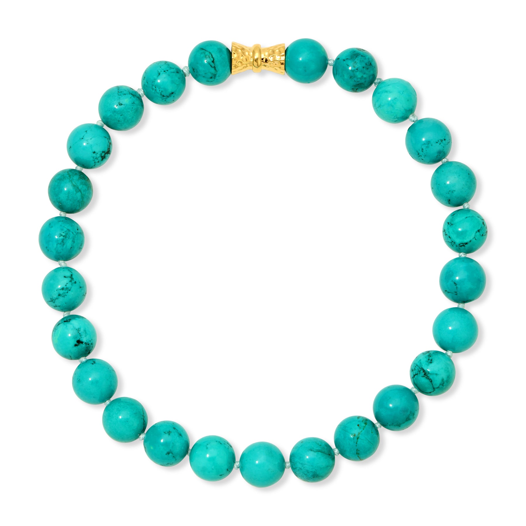 15.5" 14mm Turquoise Beaded Necklace