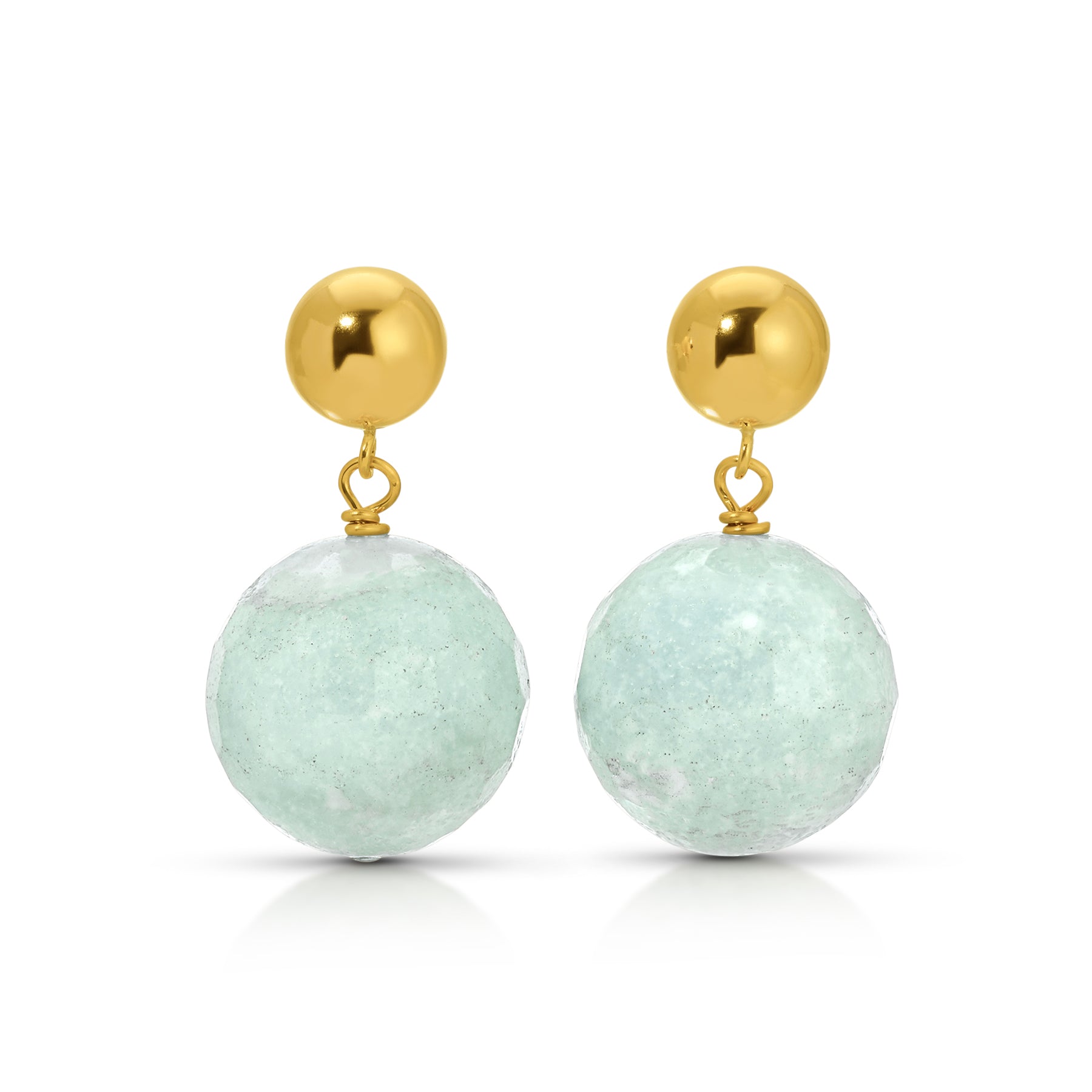 Large Amazonite Drop Earrings