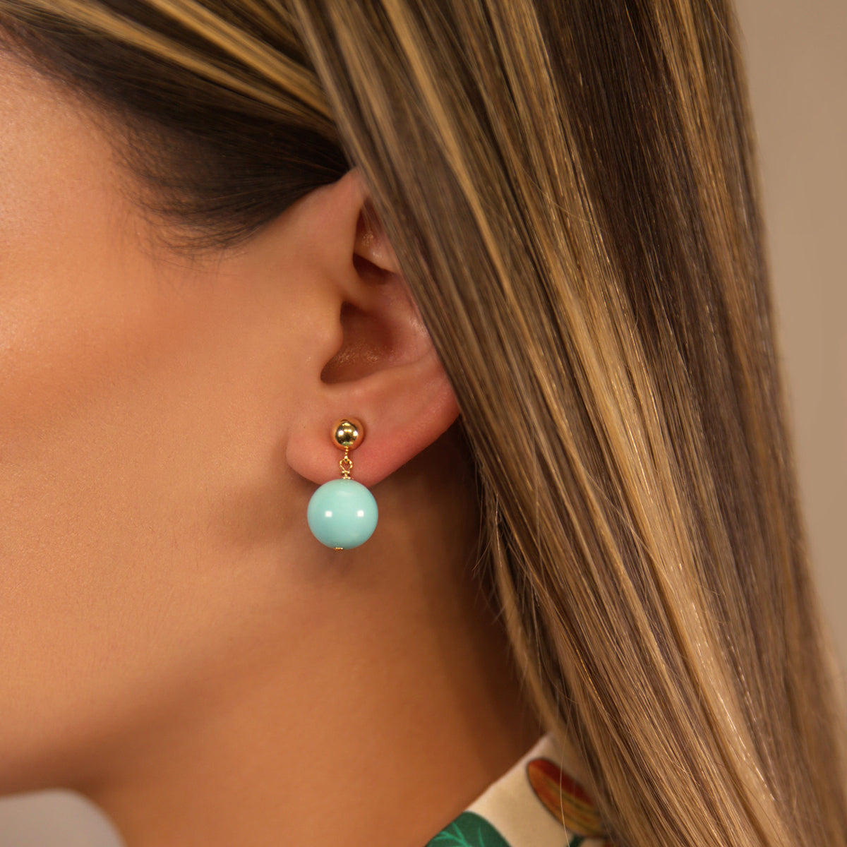 Small Persian Blue Drop Earrings
