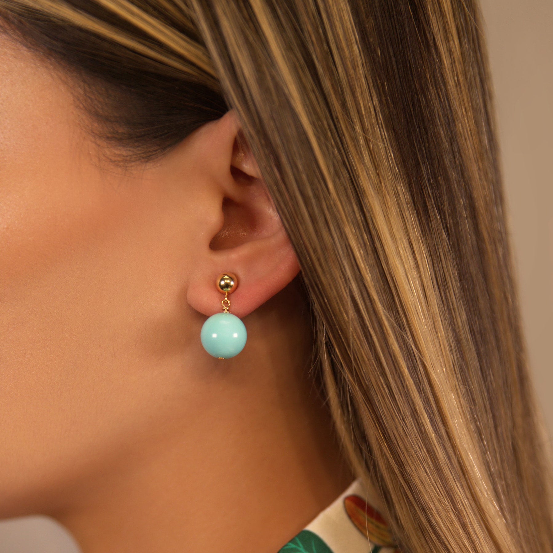Small Persian Blue Drop Earrings