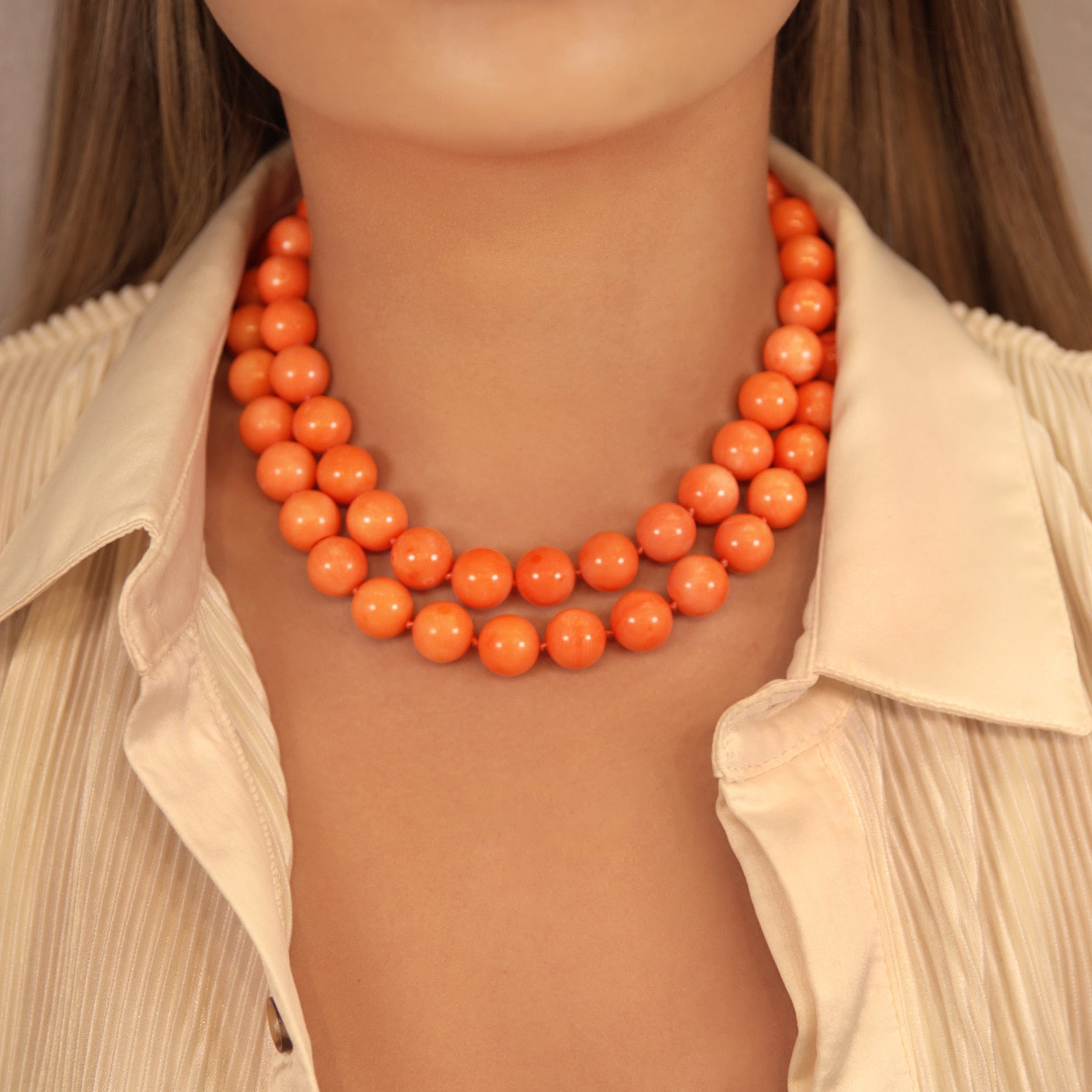 13mm Bamboo Coral Necklace