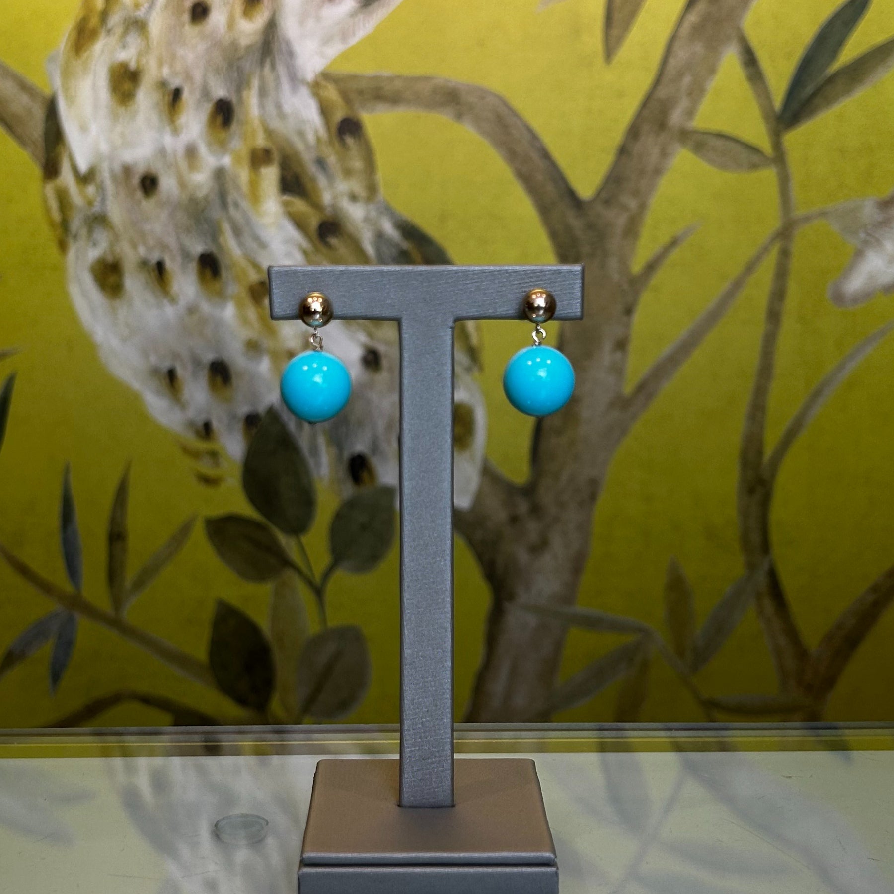 Large Persian Blue Drop Earrings