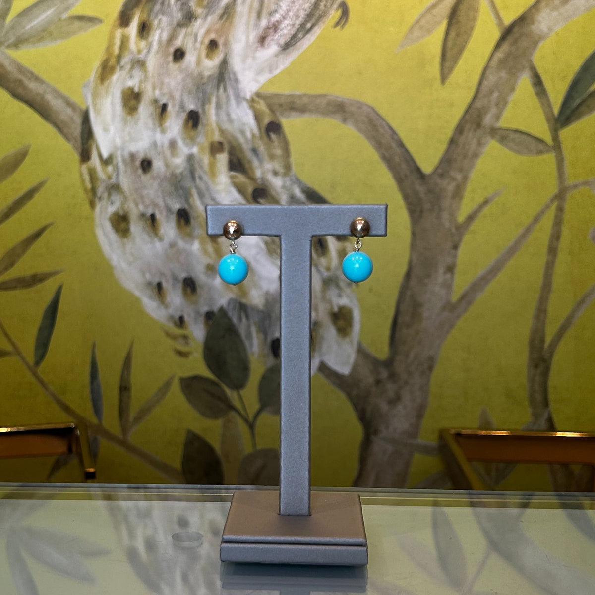 Small Persian Blue Drop Earrings