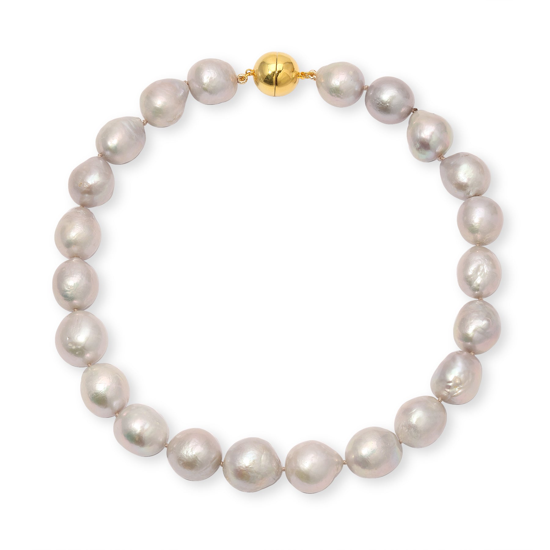 Large Grey Pearl Necklace