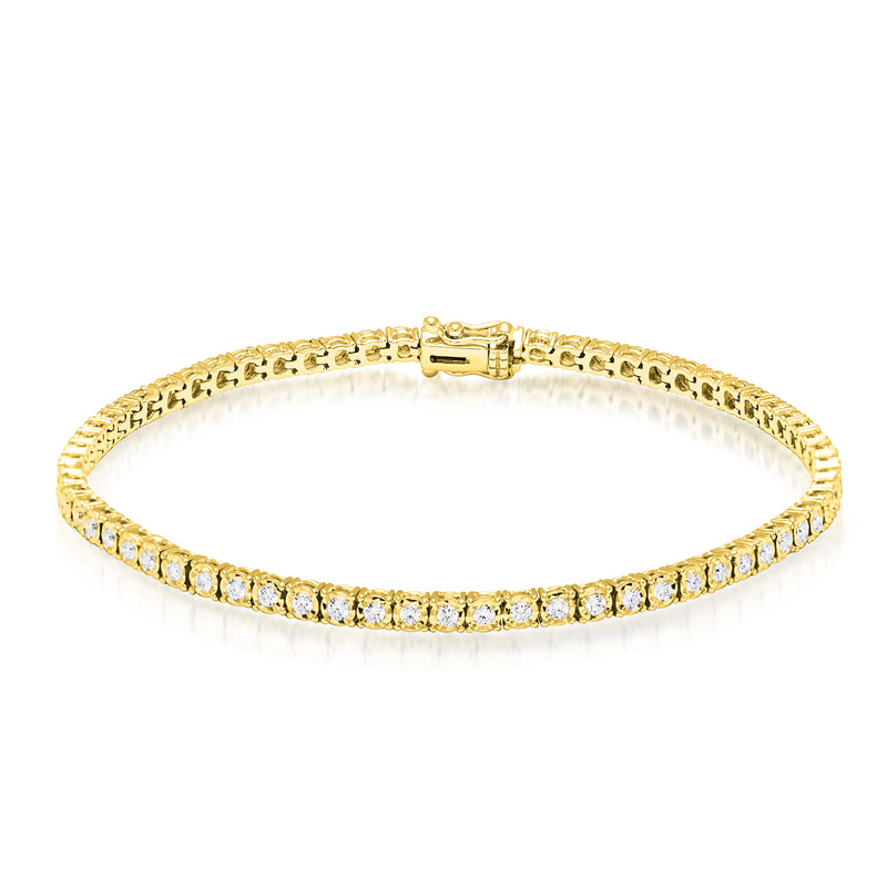 14KT Yellow Gold Diamond Small Bella Tennis Bracelet