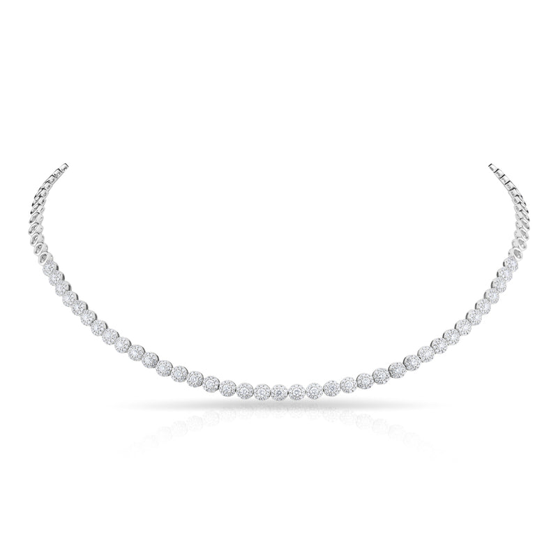 14KT White Gold Diamond Akemi Choker Necklace