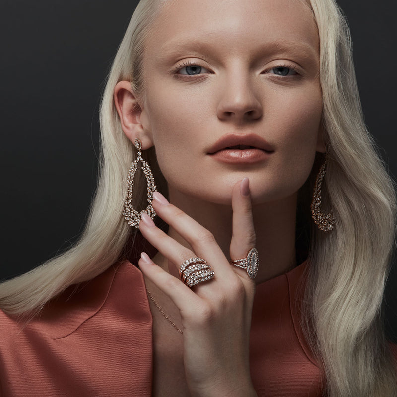 14KT Rose Gold Baguette Diamond Era Ring-Anne Sisteron