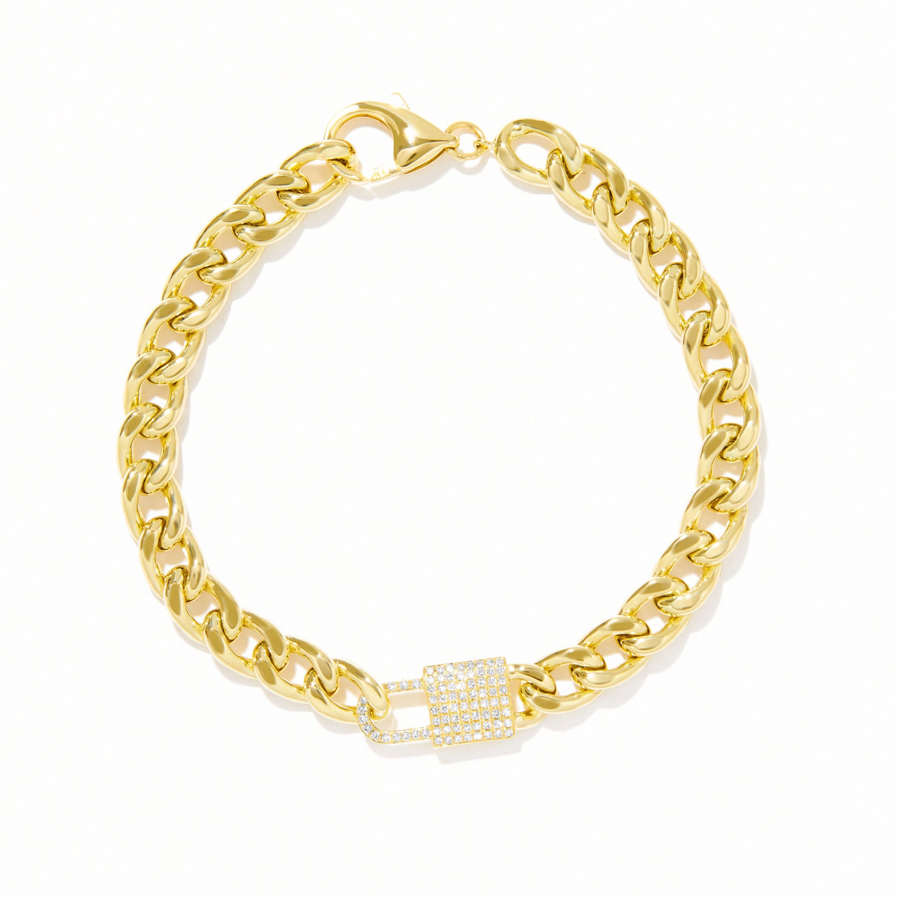14KT Yellow Gold Diamond Lovelock Bracelet
