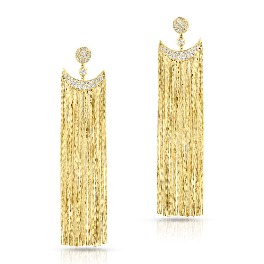 14KT Yellow Gold Diamond Arabella Drop Earrings