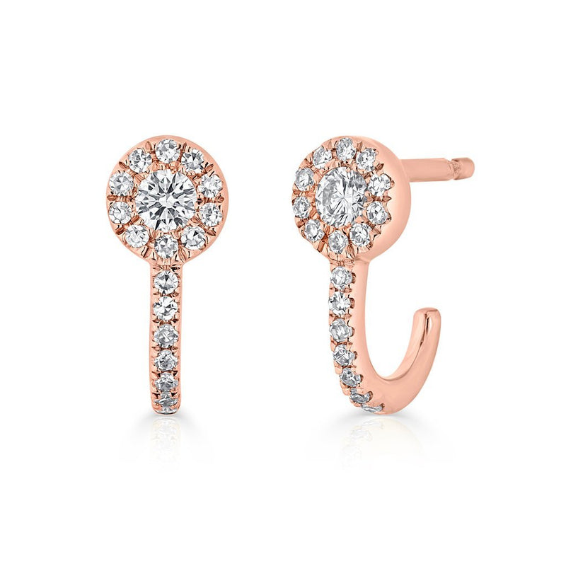 14KT Rose Gold Diamond Henrietta Earrings