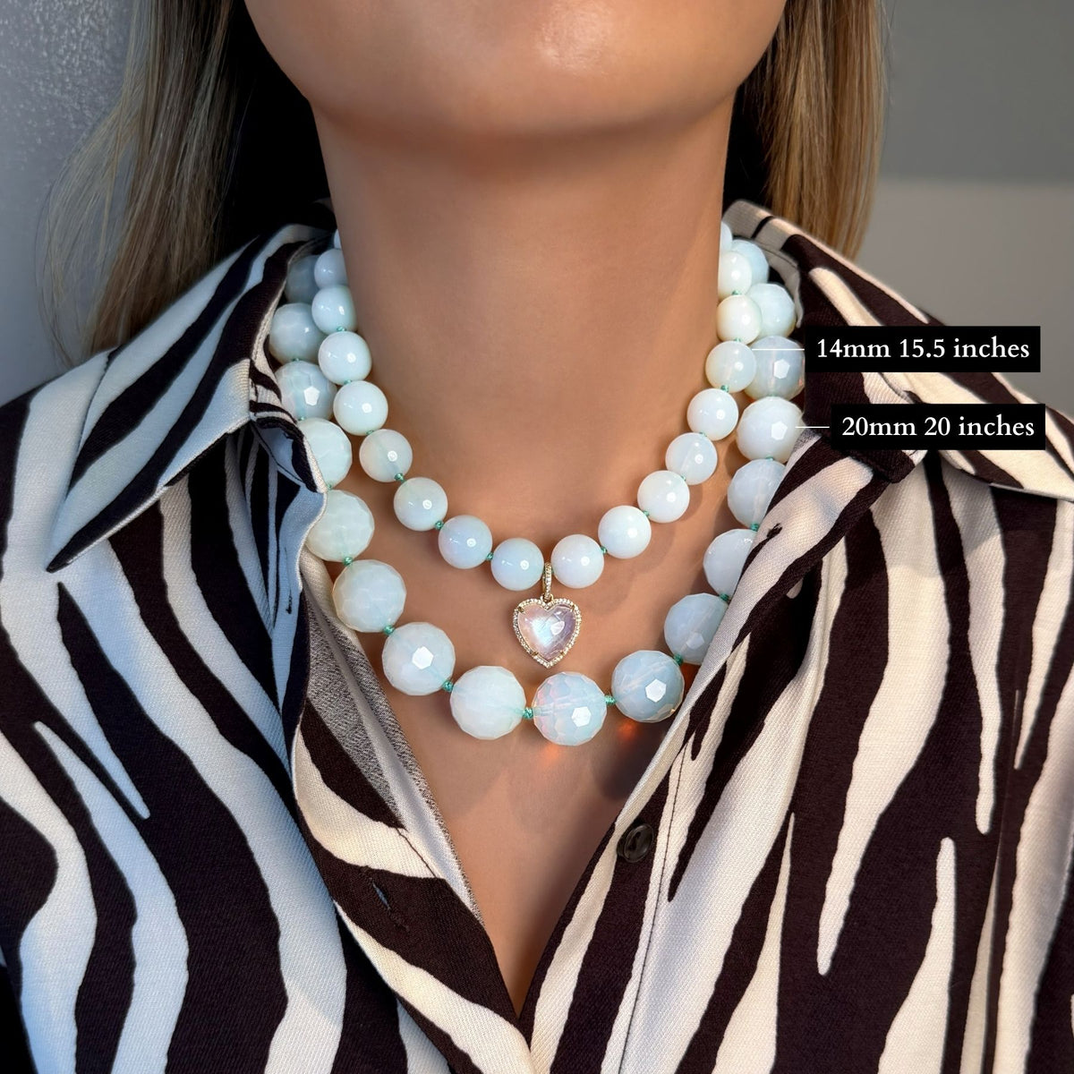14mm Smooth Opalite Necklace