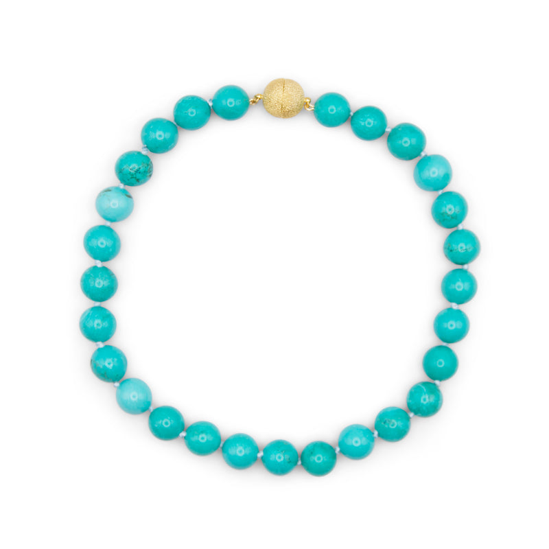 12mm Turquoise Necklace