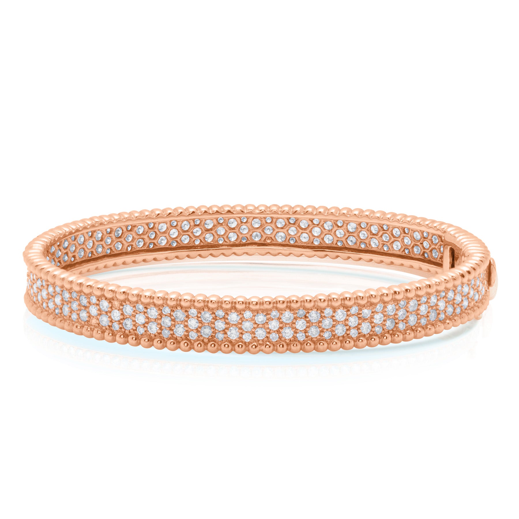 18KT Rose Gold Diamond Rodeo Bangle