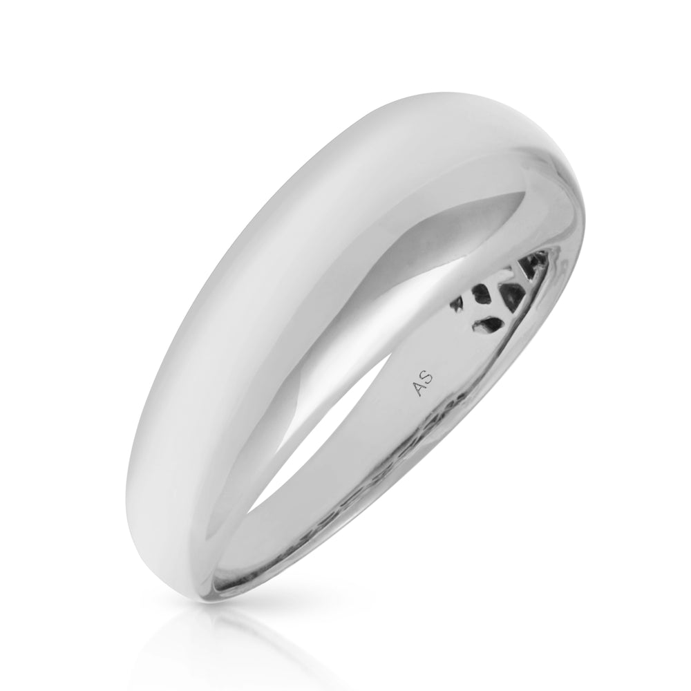 14KT White Gold Copenhagen Dome Ring