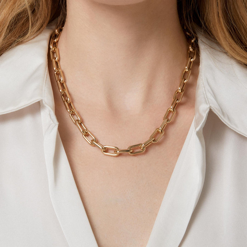 14KT Yellow Gold 18" Chain Link Luxe Lillian Necklace