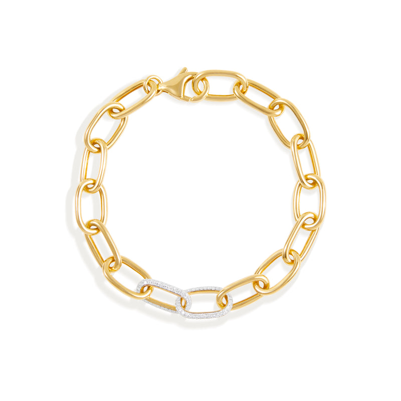 14KT Yellow Gold Diamond Janesse Chain Bracelet