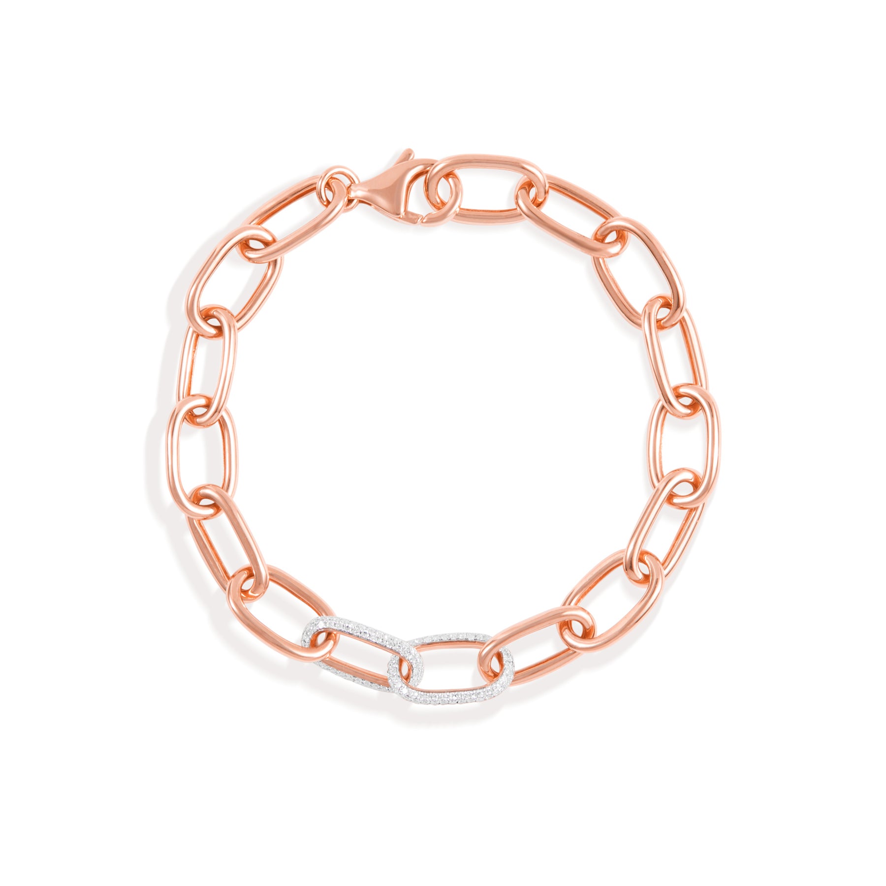 14KT Rose Gold Diamond Janesse Chain Bracelet