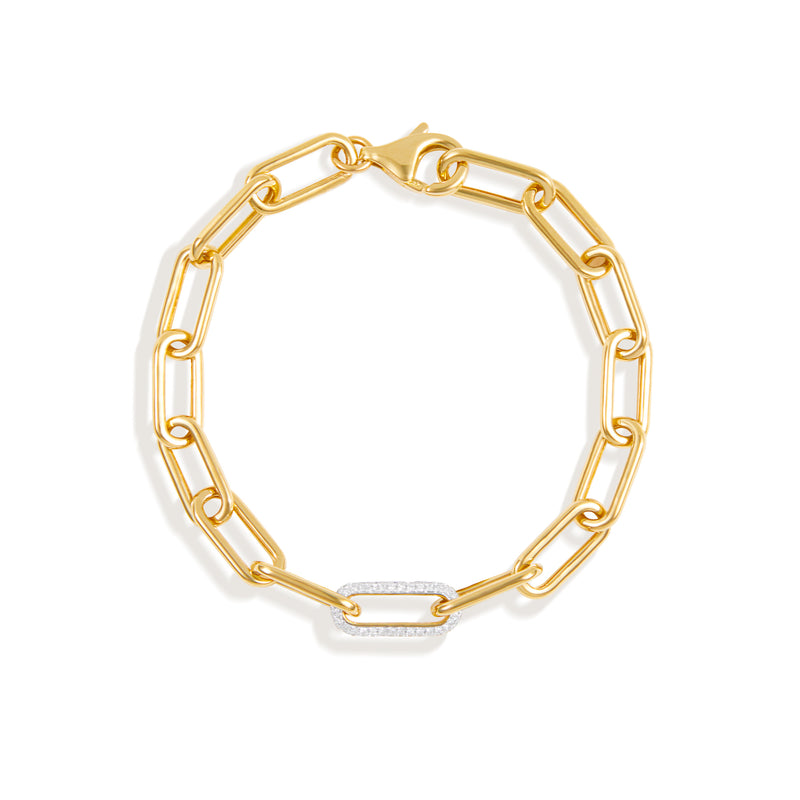 14KT Yellow Gold Diamond Chain Link Bianca Bracelet