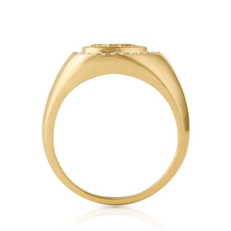 14KT Yellow Gold Yellow Diamond Pear Shaped Ring