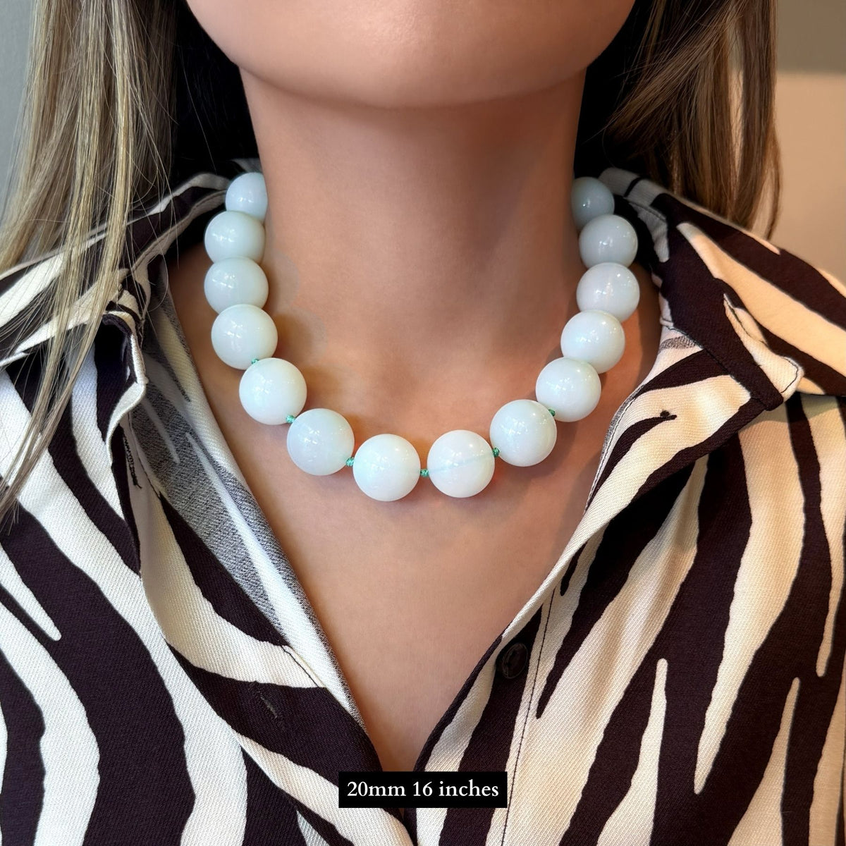20mm Smooth Opalite Necklace