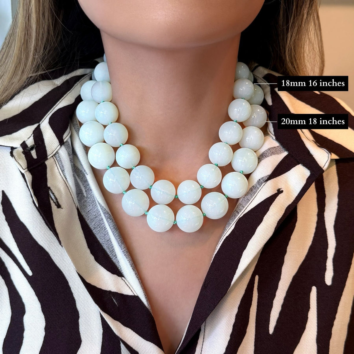 18mm Smooth Opalite Necklace