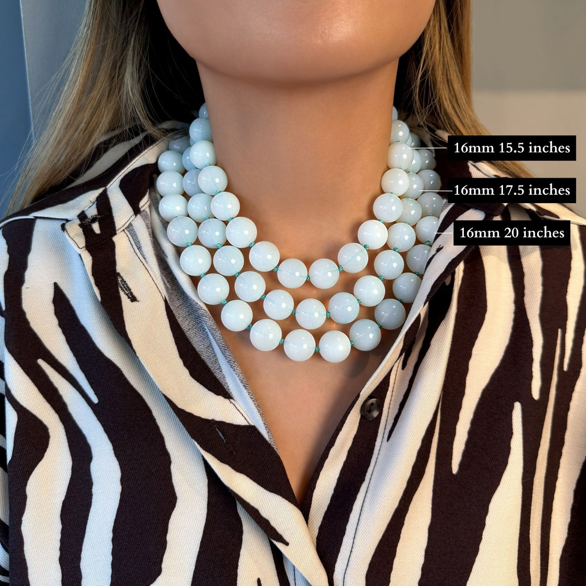 16mm Smooth Opalite Necklace