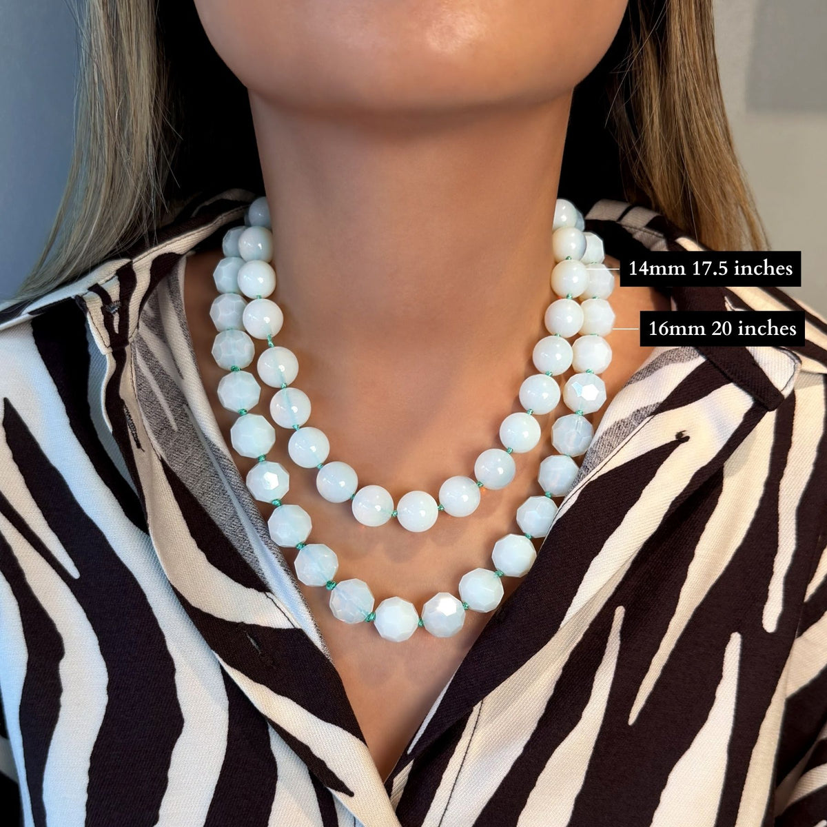 14mm Smooth Opalite Necklace
