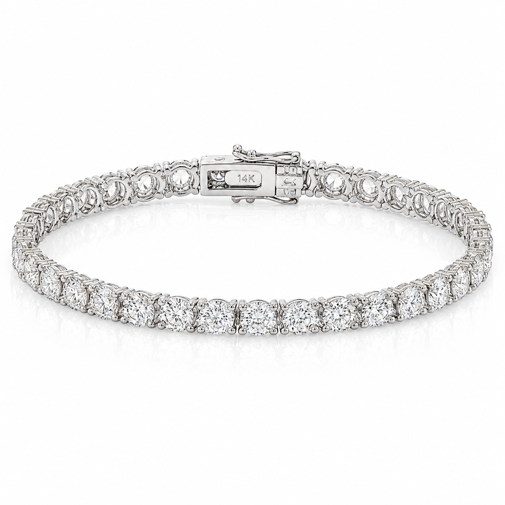 9.84ct Lab Grown Diamond Tennis Bracelet Set in 14KT White Gold