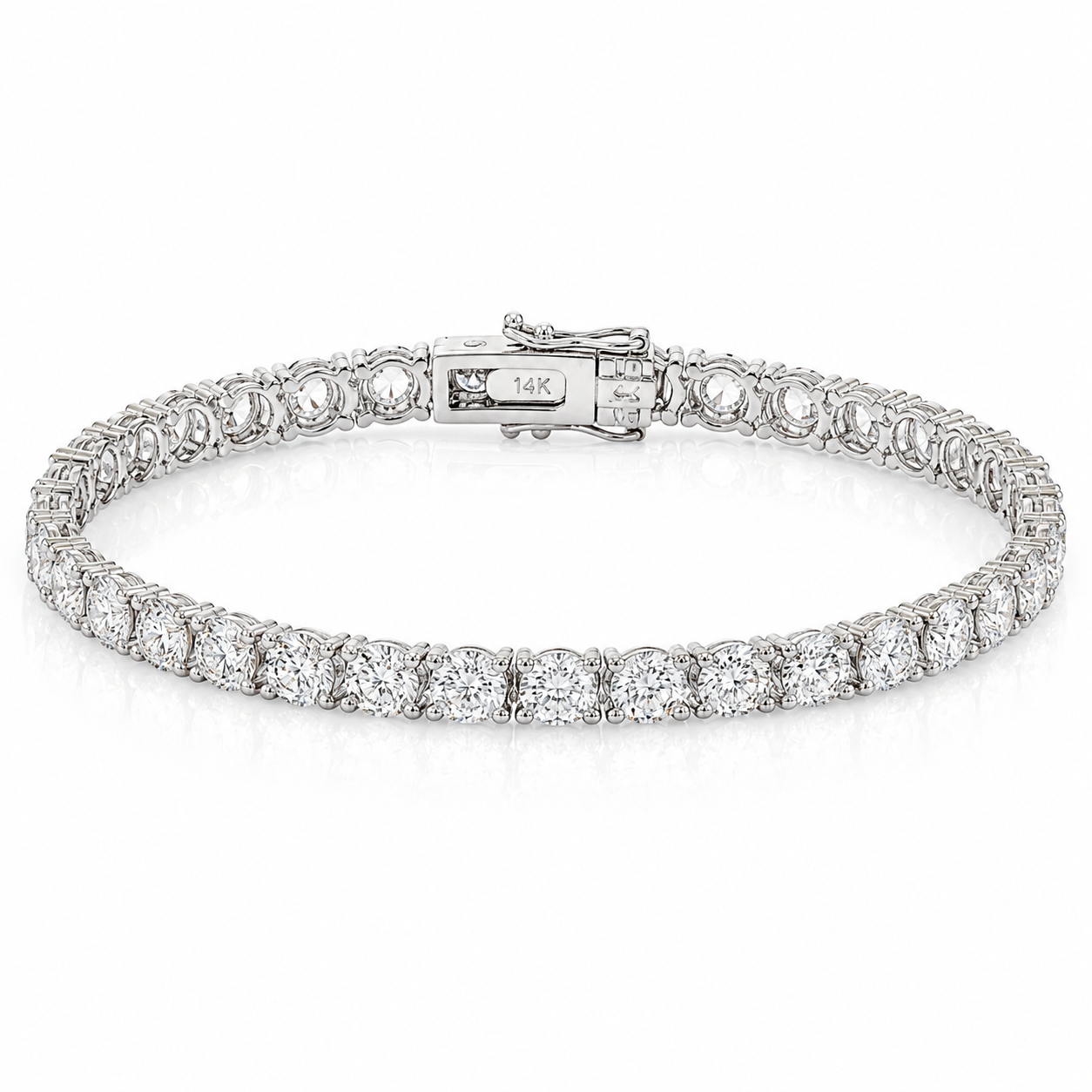 9.84ct Lab Grown Diamond Tennis Bracelet Set in 14KT White Gold