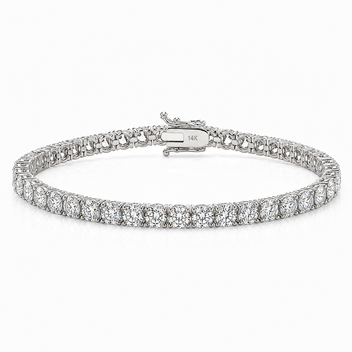 6.62ct Lab Grown Diamond Tennis Bracelet Set in 14KT White Gold