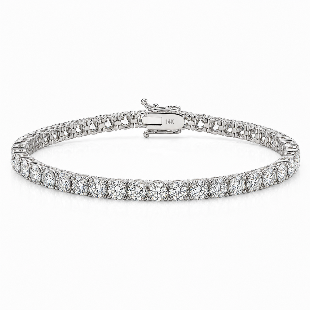 6.62ct Lab Grown Diamond Tennis Bracelet Set in 14KT White Gold