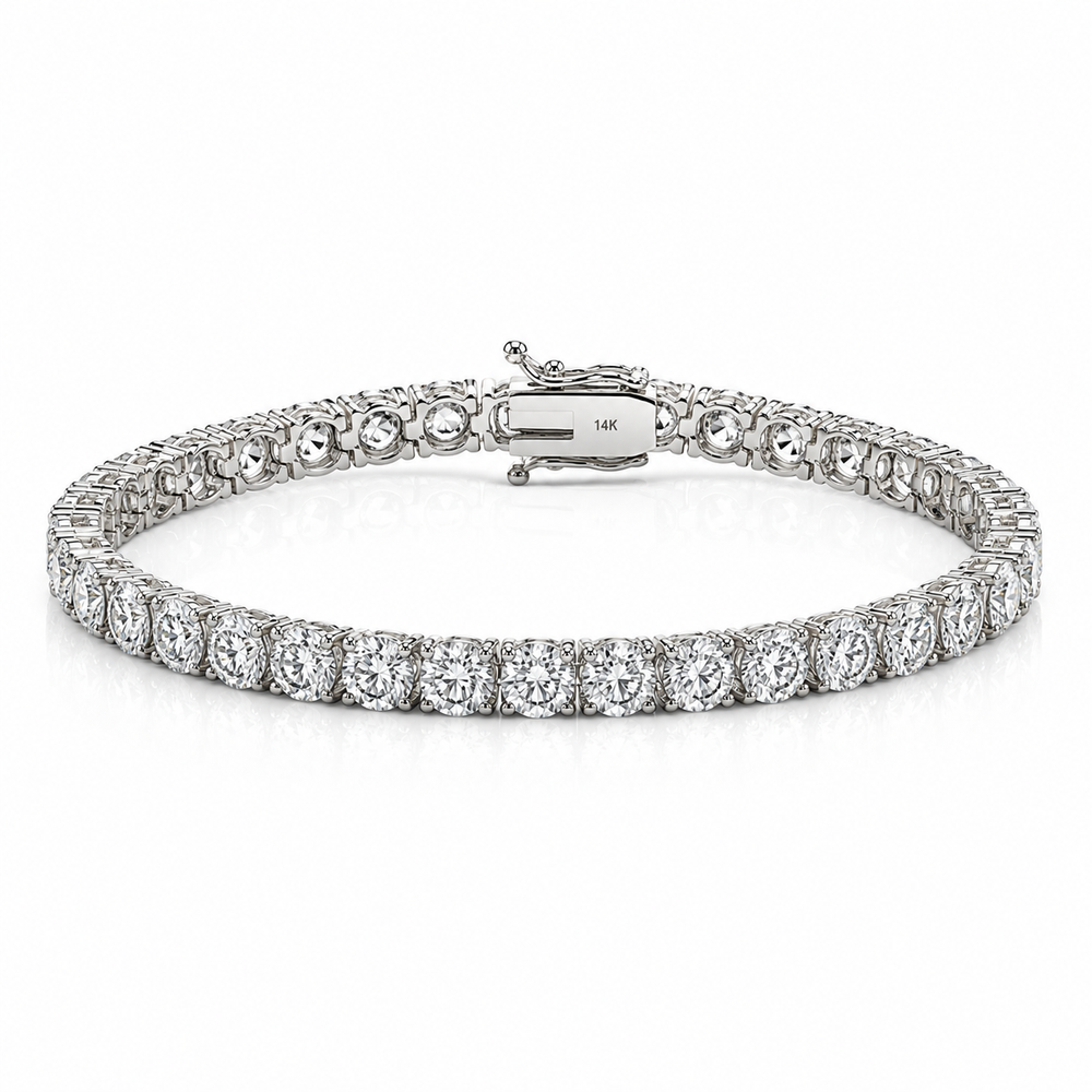 14.06ct Lab Grown Diamond Tennis Bracelet Set in 14KT White Gold