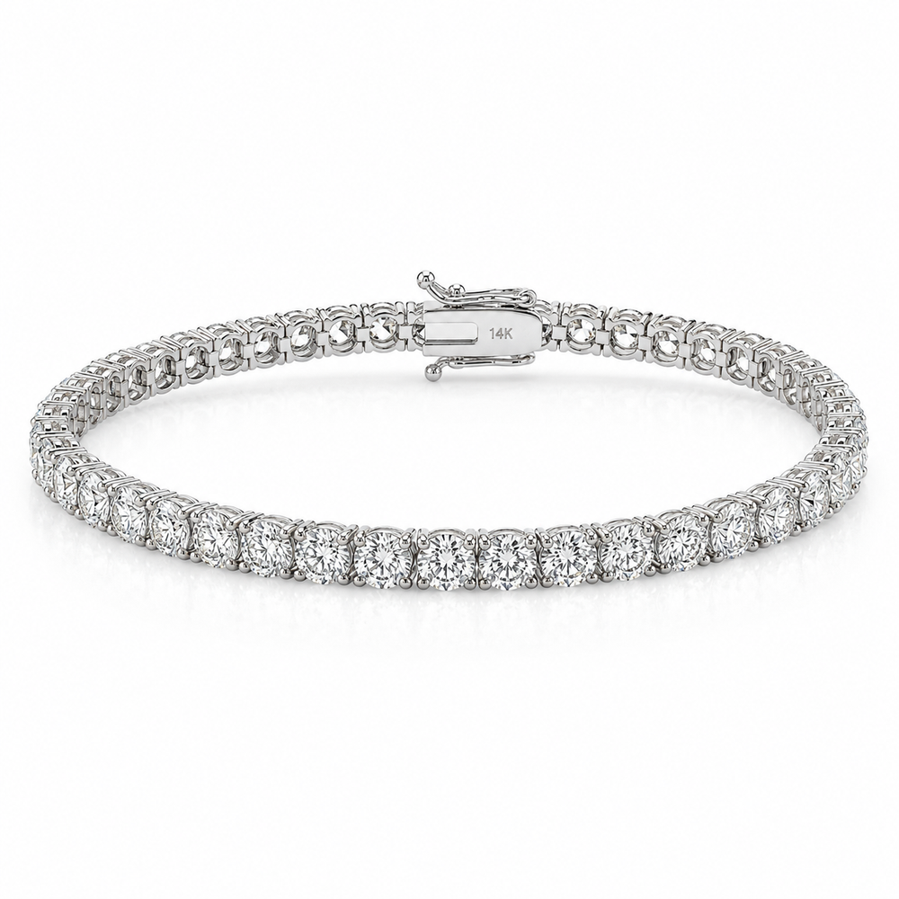 7.35ct Lab Grown Diamond Tennis Bracelet Set in 14KT White Gold
