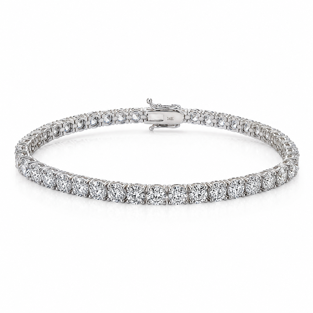 11.90ct Lab Grown Diamond Tennis Bracelet Set in 14KT White Gold