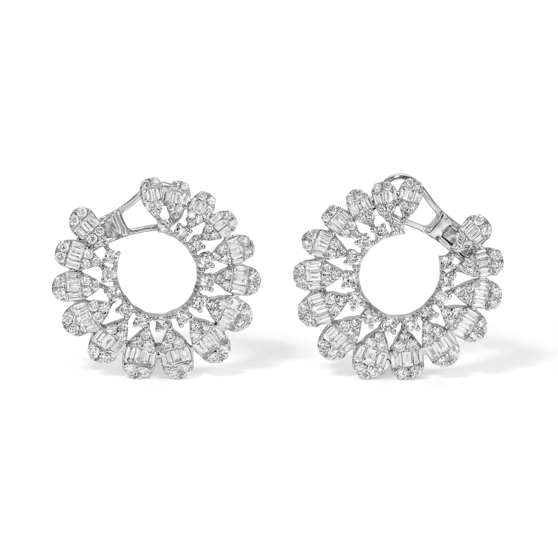 14KT White Gold Baguette Diamond Adriana Earrings