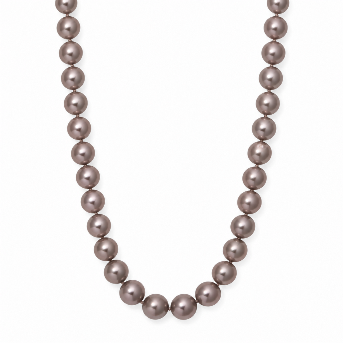 16mm Dark Grey Shell Pearl Necklace