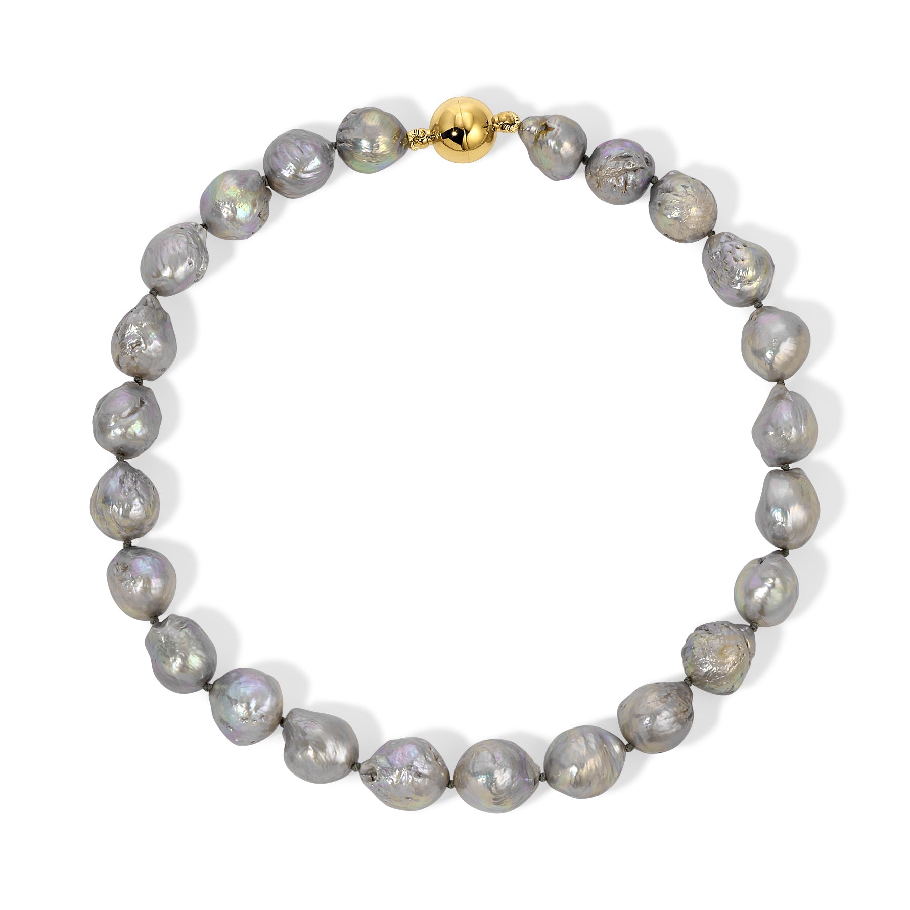 14mm Grey Pearl Necklace Set