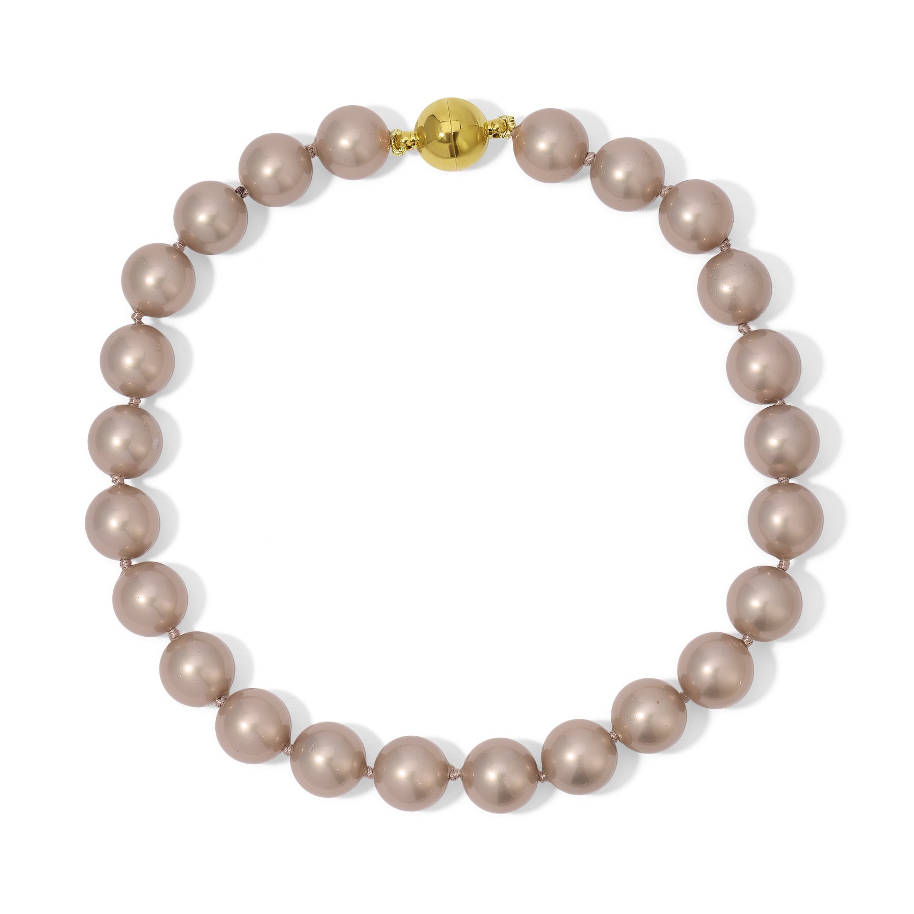 Grey Shell Pearl Necklace 15 inches