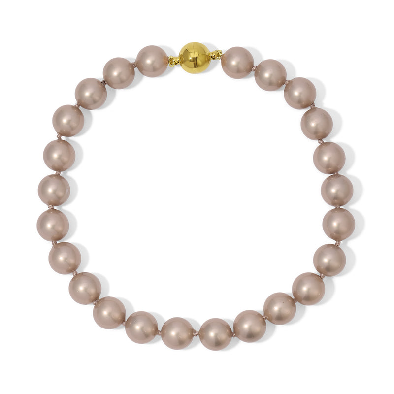 Grey Shell Pearl Necklace 15 inches