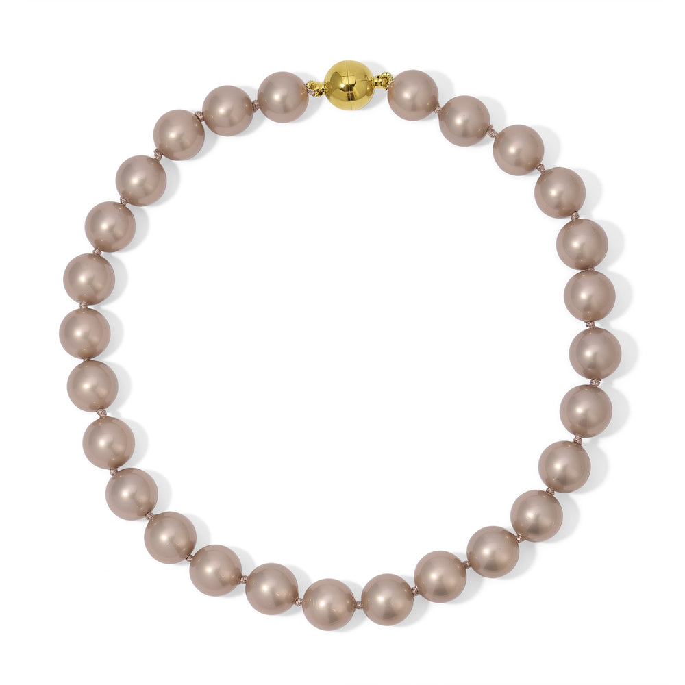 Grey Shell Pearl Necklace 17 inches