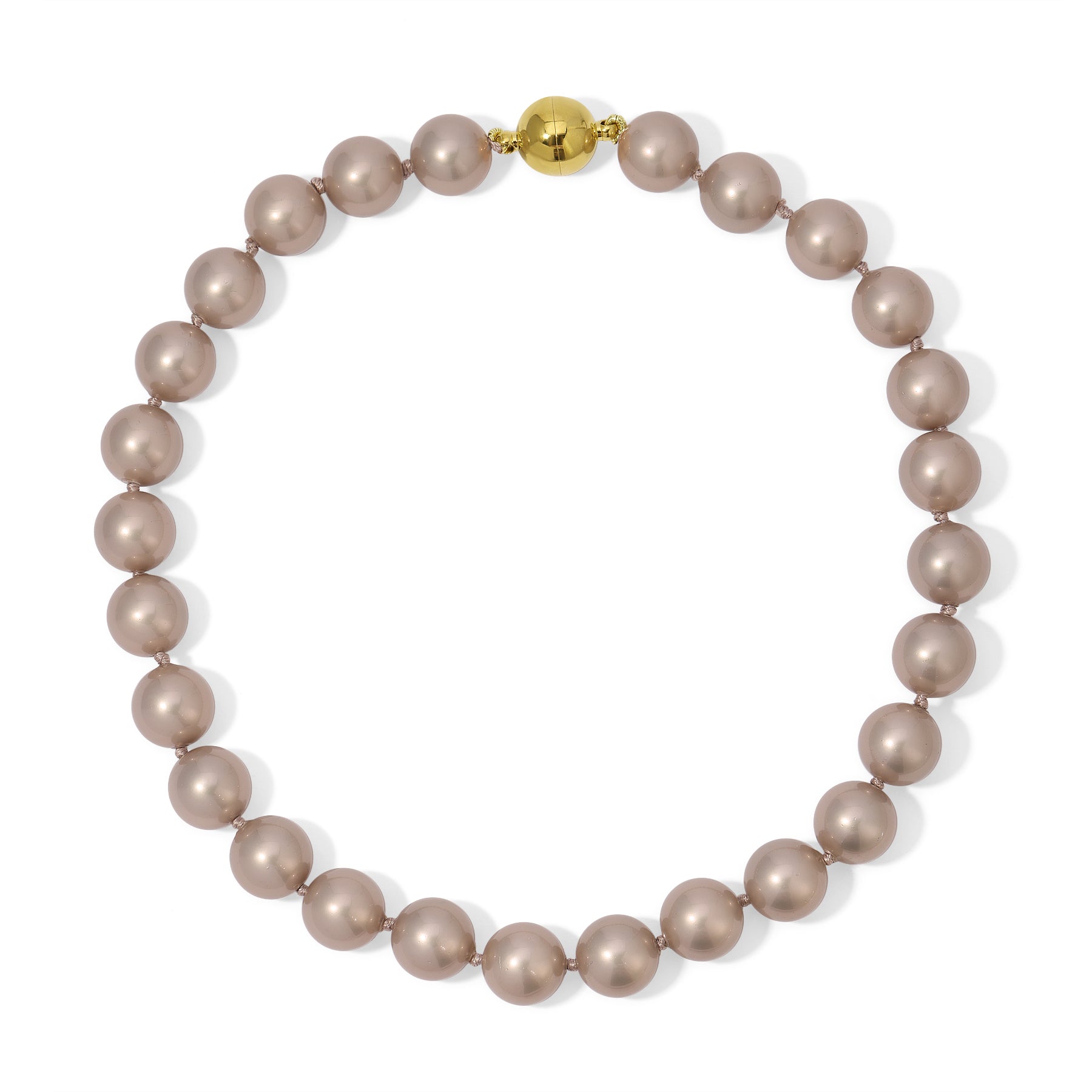 Grey Shell Pearl Necklace 17 inches
