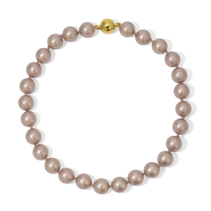 Grey Shell Pearl Necklace 17 inches
